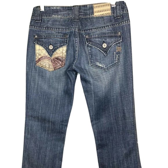 Miss Me Leather Flap Embellished Denim Jeans - Picture 4 of 13